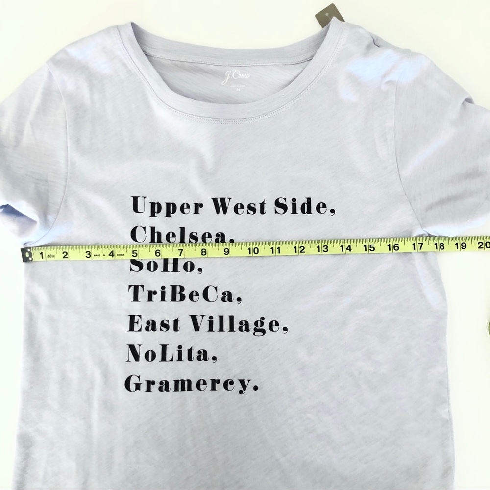 J Crew New York neighborhood t shirt.Blue. M. NWT - Picture 6 of 8